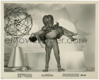 6h899 THIS ISLAND EARTH 8x10 still R1964 cool full-length image of Mutant carrying Faith Domergue!