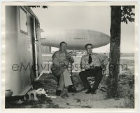 6h901 THIS MAN'S NAVY candid deluxe 8x10 still 1945 Wallace Beery & Noah Beery by their trailer!