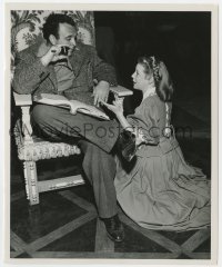 6h906 THREE MUSKETEERS candid deluxe 8x10 still 1948 June Allyson & director George Sidney on set!