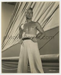 6h933 TWO YEARS BEFORE THE MAST 7.75x9.5 still 1945 full-length barechested Alan Ladd on ship!