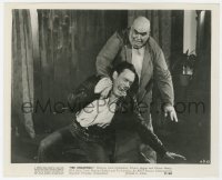 6h939 UNEARTHLY 8.25x10 still 1957 great image of monster Tor Johnson taking man to the ground!
