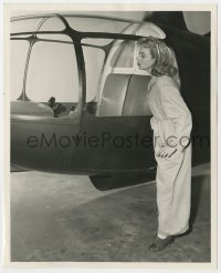 6h940 UP GOES MAISIE deluxe 8.25x10 still 1946 Ann Sothern peeks at helicopter instrument panel!