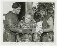 6h959 WAR LORD candid 8x10 still 1965 Charlton Heston & Richard Boone show script to his brother!