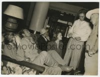 6h964 WESTERNER candid 7.5x9.75 still 1940 Gary Cooper, William Wyler & others at hotel by Coburn!