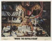 6h079 WHERE THE BUFFALO ROAM 8x10 mini LC 1980 best portrait of Bill Murray as Hunter S. Thompson!