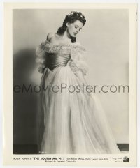 6h997 YOUNG MR. PITT 8.25x10 still 1943 full-length Phyllis Calvert modeling a beautiful gown!