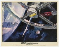 6h016 2001: A SPACE ODYSSEY Cinerama color English FOH LC 1968 Bob McCall art of space wheel!