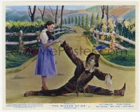 6h010 WIZARD OF OZ color English FOH LC R1955 Dorothy helps fallen Scarecrow get back up!