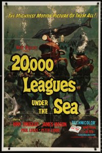 6j007 20,000 LEAGUES UNDER THE SEA 1sh R1971 Jules Verne classic, wonderful art of deep sea divers!