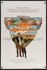 6j016 ACE ELI & RODGER OF THE SKIES 1sh 1972 pilot Cliff Robertson, written by Steven Spielberg!