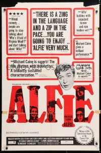 6j023 ALFIE 1sh 1966 British cad Michael Caine loves them & leaves them, ask any girl!