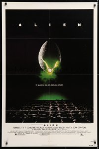 6j027 ALIEN NSS style 1sh 1979 Ridley Scott outer space sci-fi monster classic, cool egg image!