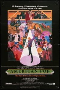 6j039 AMERICAN POP 1sh 1981 cool rock & roll art by Wilson McClean & Ralph Bakshi!