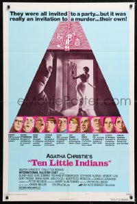 6j041 AND THEN THERE WERE NONE style B 1sh 1975 Herbert Lom, Elke Sommer, Ten Little Indians!