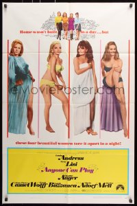 6j052 ANYONE CAN PLAY 1sh 1968 sexiest near-naked Ursula Andress, Virna Lisi, Claudine Auger & Mell!