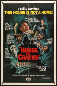 6j065 ASYLUM 1sh R1980 Peter Cushing, Britt Ekland, horror, House of Crazies!
