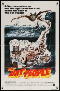 6j086 BAT PEOPLE revised 1sh 1974 AIP, Stewart Moss, cool horror artwork, It Lives By Night!