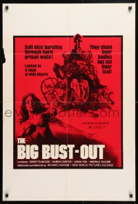 6j117 BIG BUST-OUT 23x34 1973 Vonetta McGee, locked in a cage of wild desire!