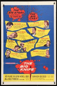 6j121 BIG KNIFE 1sh 1955 Robert Aldrich, Jack Palance, Ida Lupino, Shelley Winters, Rod Steiger