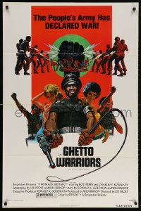 6j132 BLACK GESTAPO 1sh 1975 Ken Barr art, Ghetto Warriors, The New Master Race!