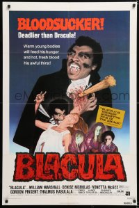 6j137 BLACULA 1sh 1972 black vampire William Marshall is deadlier than Dracula, great image!