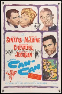 6j174 CAN-CAN 1sh 1960 Frank Sinatra, Shirley MacLaine, Maurice Chevalier & Louis Jourdan!