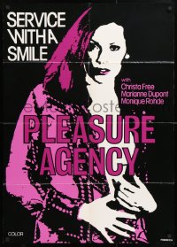 6j691 PLEASURE AGENCY Canadian 1sh 1970s completely different sexy artwork image of Christina Free!