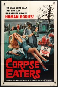 6j224 CORPSE EATERS 1sh 1974 the dead come back with an unnatural hunger for human bodies!