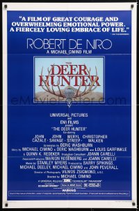 6j255 DEER HUNTER 1sh 1978 directed by Michael Cimino, Robert De Niro, Christopher Walken!
