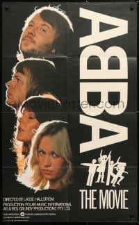 6j015 ABBA: THE MOVIE English 1sh 1978 Swedish pop rock, headshots of all 4 band members!