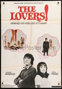6j530 LOVERS English 1sh 1973 Richard Beckinsale & Paula Wilcox as Geoffrey & Beryl!