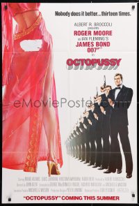 6j657 OCTOPUSSY advance English 1sh 1983 Roger Moore as James Bond & sexy Maud Adams by Goozee!