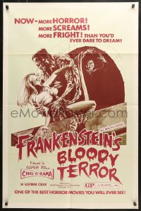 6j350 FRANKENSTEIN'S BLOODY TERROR 2D 1sh 1971 Paul Naschy, Manzaneque, werewolves & vampires!
