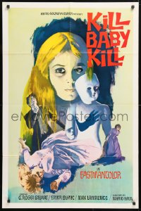 6j475 KILL BABY KILL 1sh R1969 Mario Bava's Operazione Paura, creepy porcelain doll with knife!
