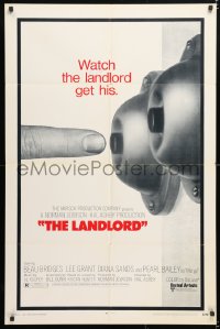 6j489 LANDLORD 1sh 1970 erotic image of finger pushing doorbell, directed by Hal Ashby!