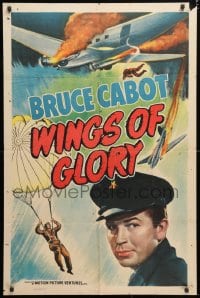 6j526 LOVE TAKES FLIGHT 1sh R1947 images of Bruce Cabot, Beatrice Roberts, Wings of Glory!