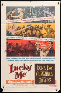 6j535 LUCKY ME 1sh 1954 sexy Doris Day never had it so good, Robert Cummings, Phil Silvers