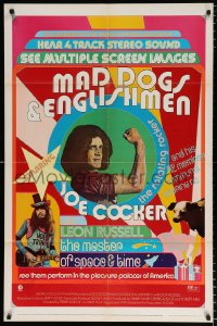6j543 MAD DOGS & ENGLISHMEN 1sh 1971 Joe Cocker, rock 'n' roll, cool poster design!