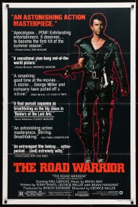 6j546 MAD MAX 2: THE ROAD WARRIOR style B 1sh 1982 George Miller, Mel Gibson returns as Mad Max!