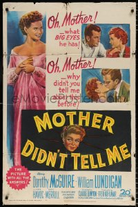 6j603 MOTHER DIDN'T TELL ME 1sh 1950 Dorothy McGuire, William Lundigan, great art of June Havoc!
