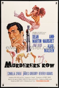 6j610 MURDERERS' ROW 1sh 1966 art of spy Dean Martin as Matt Helm & sexy Ann-Margret by McGinnis!