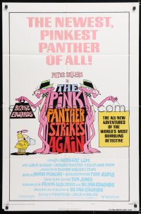 6j684 PINK PANTHER STRIKES AGAIN 1sh 1976 Peter Sellers is Inspector Clouseau, T.W. art!