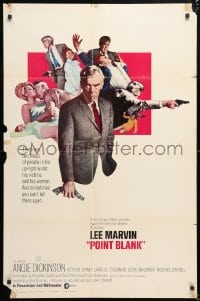 6j692 POINT BLANK int'l 1sh 1967 images of Lee Marvin, Angie Dickinson, John Boorman film noir!