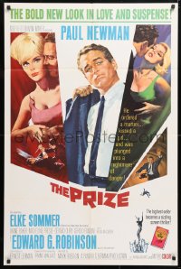6j700 PRIZE 1sh 1963 Howard Terpning art of Paul Newman in suit and tie & sexy Elke Sommer!