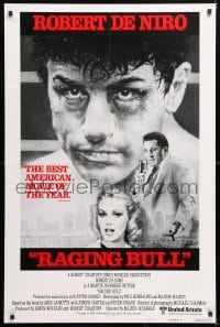 6j713 RAGING BULL style B int'l 1sh 1980 Hagio art of De Niro, Martin Scorsese boxing classic!