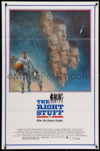 6j739 RIGHT STUFF 1sh 1983 great Tom Jung montage art of the first NASA astronauts!