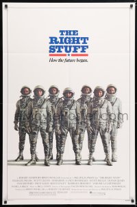 6j740 RIGHT STUFF advance 1sh 1983 great line up of the first NASA astronauts all suited up!