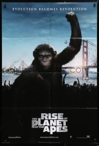 6j743 RISE OF THE PLANET OF THE APES style B revised int'l teaser DS 1sh 2011 prequel to the classic