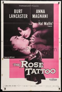 6j757 ROSE TATTOO 1sh 1955 Burt Lancaster, Anna Magnani, written by Tennessee Williams!
