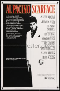 6j768 SCARFACE 1sh 1983 Al Pacino as Tony Montana, Brian De Palma, Oliver Stone!